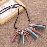 Jual Kalung Import Korea Bentuk Geometric Wood Alloy Multi Warna Elegan Murah