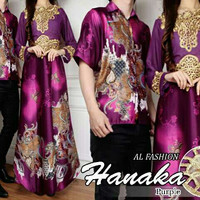 Jual Batik Couple CP HANAKA UNGU Murah