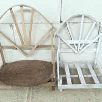 RAK KAYU KECIL DAN ALAS ROTAN 27x32cm