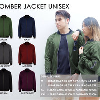 Jual Bomber Fleece Basic Polos Murah - Jaket Bomber Pria Wanita Murah