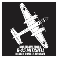 Jual North American B-25 Mitchell Medium Bomber Aircraft Cutting Sticker Murah