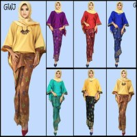 GWJ baju setelan batik wanita atasan bawahan roklilit dan blus batwing