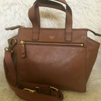 Fossil Tessa Satchel Brown NWT. Tas Branded Original