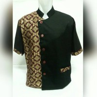 baju chef kombinasi batik