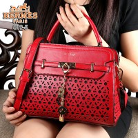 Jual Tas Hermes Carry On Purse Chains Perforated MAROON Semi Ori 819-5 Murah