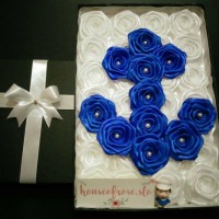 Jual Buket bunga box satin / kado bunga / hadiah unik Murah