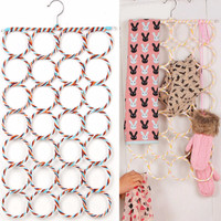 Jual SCARF RACK Hanger Gantung Syal Jilbab Dasi / 28 RING Murah