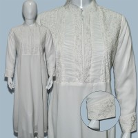 Jual (01) Gamis Putih | Baju Muslim | Long Dress | Busana Muslimah Murah