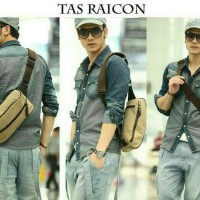 Jual tas selempang pria kanvas impor tas slempang wanita slingbag import Murah