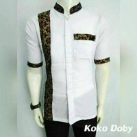 Grosir - Koko Doby Kombinasi Praada - kemeja gaul - hem batik - atasan