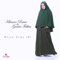 Gamis Lembut Jual Gamis Hijab Alsa Gamis Fathia Hijau Army Size M, L