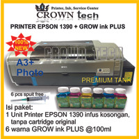 Epson 1390 printer A3 photo,modifikasi GROW INK PLUS tabung premium