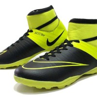 sepatu futsal nike acc high original premium black green 39-44 import