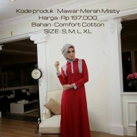 Gamis Mezora Mawar Merah Misty