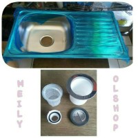 Jual Bak Cuci Piring Stainless + Apur / Kitchen Sink / Tempat Cuci Piring Murah