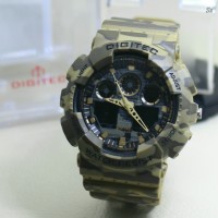 JAM TANGAN PRIA DIGITEC GA 100 ARMY ORI ANTI AIR YELLOW GREEN