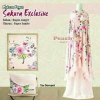 Jual mukena bali jumbo sakura exclusive peach c14 Murah
