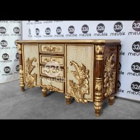 Bufet TV Ukiran Mebel Jepara, Meja TV Ukiran Jati, Meja Dinding Jati