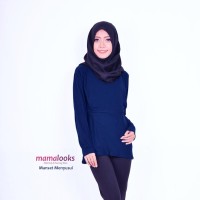 Jual Manset Menyusui Mamalooks Navy Murah