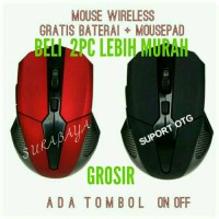 Jual mouse wireless AX-898 free batre & mousepad Murah