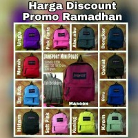 Tas Ransel Kecil Mini Jansport Polos Aneka Warna