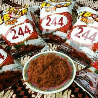 Jual Abon Daging Sapi Cap 244 @100 Gram; 100 % Daging sapi fresh, Halal MUI Murah