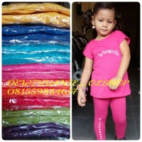 Jual baju harian bayi / anak setelan kaos dan legging Murah