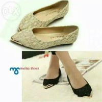 Jual Flat Basic Brukat ujung Emas Murah
