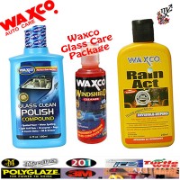 Jual Waxco Glass Care Pack -Rain Act-Glass Compound-Windshield SLK Meguiars Murah
