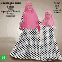 couple nadia syar'i gamis polka ibu dan anak