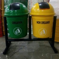 Jual tempat sampah double bulat, kapasitas 40liter. Murah