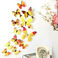 Jual Tempelan 3d kupu kupu, hiasan, wallsticker butterfly, pajangan dinding Murah
