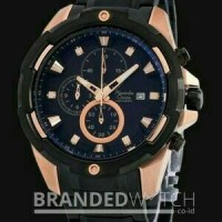 JAM TANGAN ALEXANDRE CHRISTIE AC 6305 RANTAI HITAM ROSE GOLD ORIGINAL