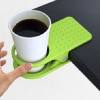 Jual New!! Plastic Table Coffee Cup Holder Cup Clip tempat minum meja Murah