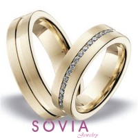 cincin couple tunangan palladium 50% dan emas kuning 75%