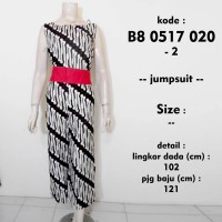 Jual jumpsuit batik sogan B80517021mot2 / terusan celana panjang jarik ip Murah