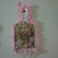 Jual Talenan Hias Bunga mote mutiara/ Hiasan dinding Shabby Chic Murah