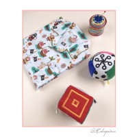 M-XL Piyama Anak Celana Tidur Panjang Baju Couple Sleepwear Katun Pira