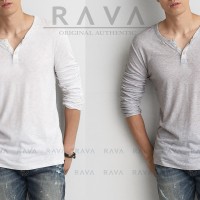 Jual kaos henley lengan panjang pria Murah