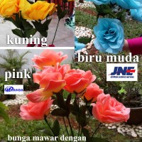 Jual bunga mawar / artificial flower / bunga plastik / bunga hias / pink Murah