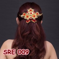 Jual Sirkam Rambut Emas Bridal - Aksesoris Sanggul Kebaya Modern - SRE 009 Murah
