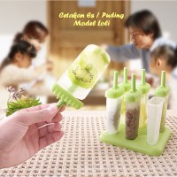 Jual Cetakan Es Model LOLI (1 set isi 6 cetakan + holder) Murah