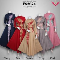 gamis maxi dress busana muslim baju pesta abaya kaftan