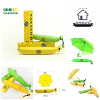 Jual Payung Hujan Lipat Mini Bentuk Pisang / Banana Umbrella UV Protection Murah
