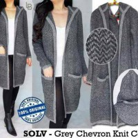 Jual S Oliver grey chevron knit long Cardigan branded murah Murah