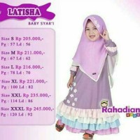 Jual GAMIS SET LEBARAN BALITA ANAK PREMIUM RAHADIAN KIDS UNGU Uk. M (3-4th) Murah