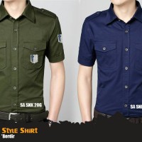 Jual Kemeja Anime Attack On Titan Special Army Navy Shirt (SA SNK 20 N) Murah