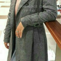 Jual Limited - Gray Huskie Coat Fp 148 - Trenchcoat - Autumn Coat - Coat Murah