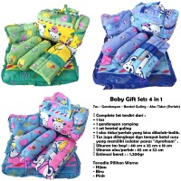 Jual Baby Gift Sets 4in1 = Tas Gendongan Alas Tidur Bantal Guling Murah Murah
