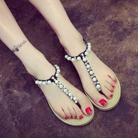 Jual BEST SELLER Sendal Mutiara Goni - Hitam Murah